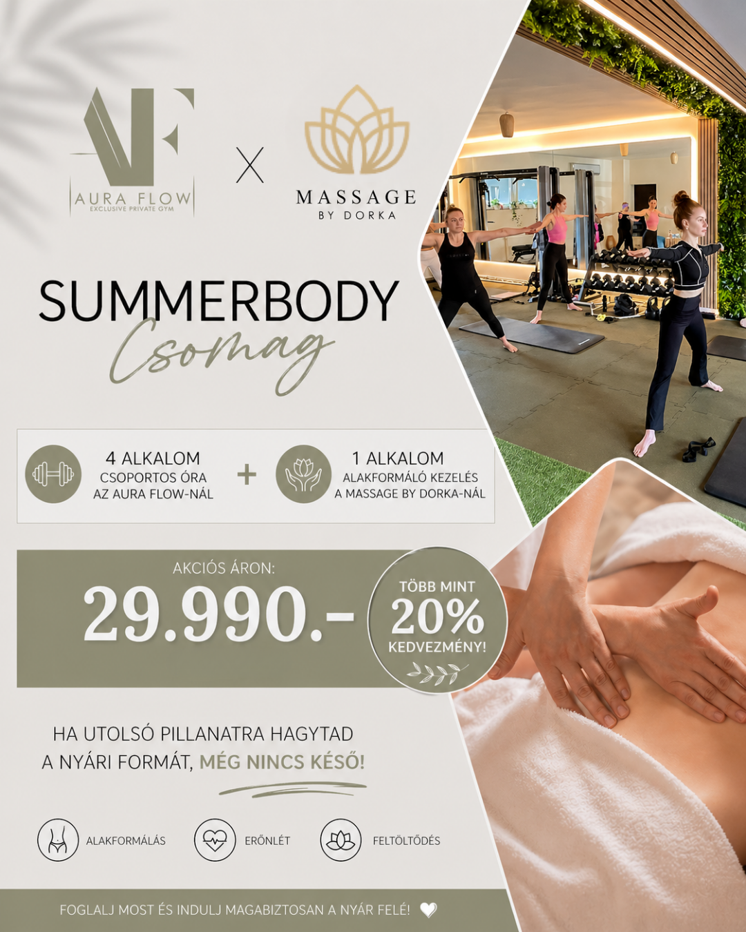 Summer Body csomag – Aura Flow x Massage by Dorka